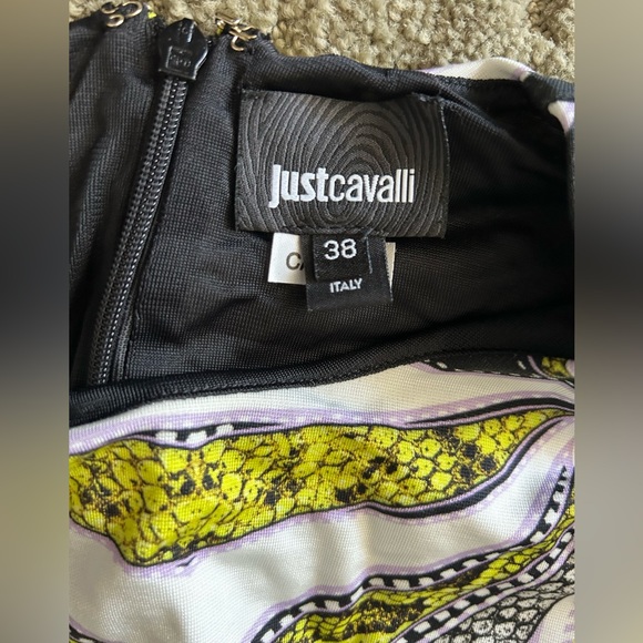 Just Cavalli dress. Made in Italy. Size Italian 38.
Black/ colorful. Worn once. - Picture 8 of 13